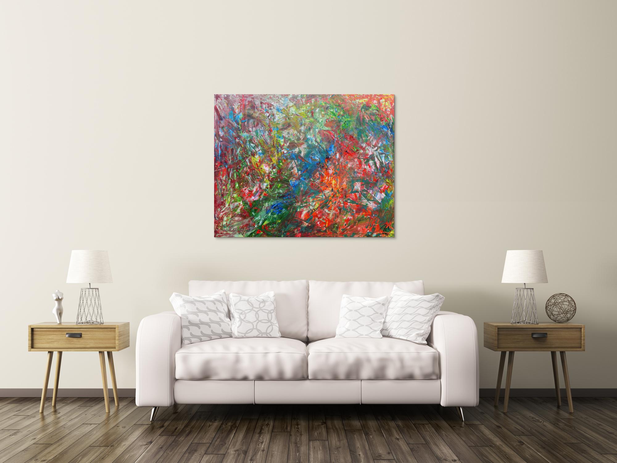 Buntes Acrylbild abstrakt modern viele Farben