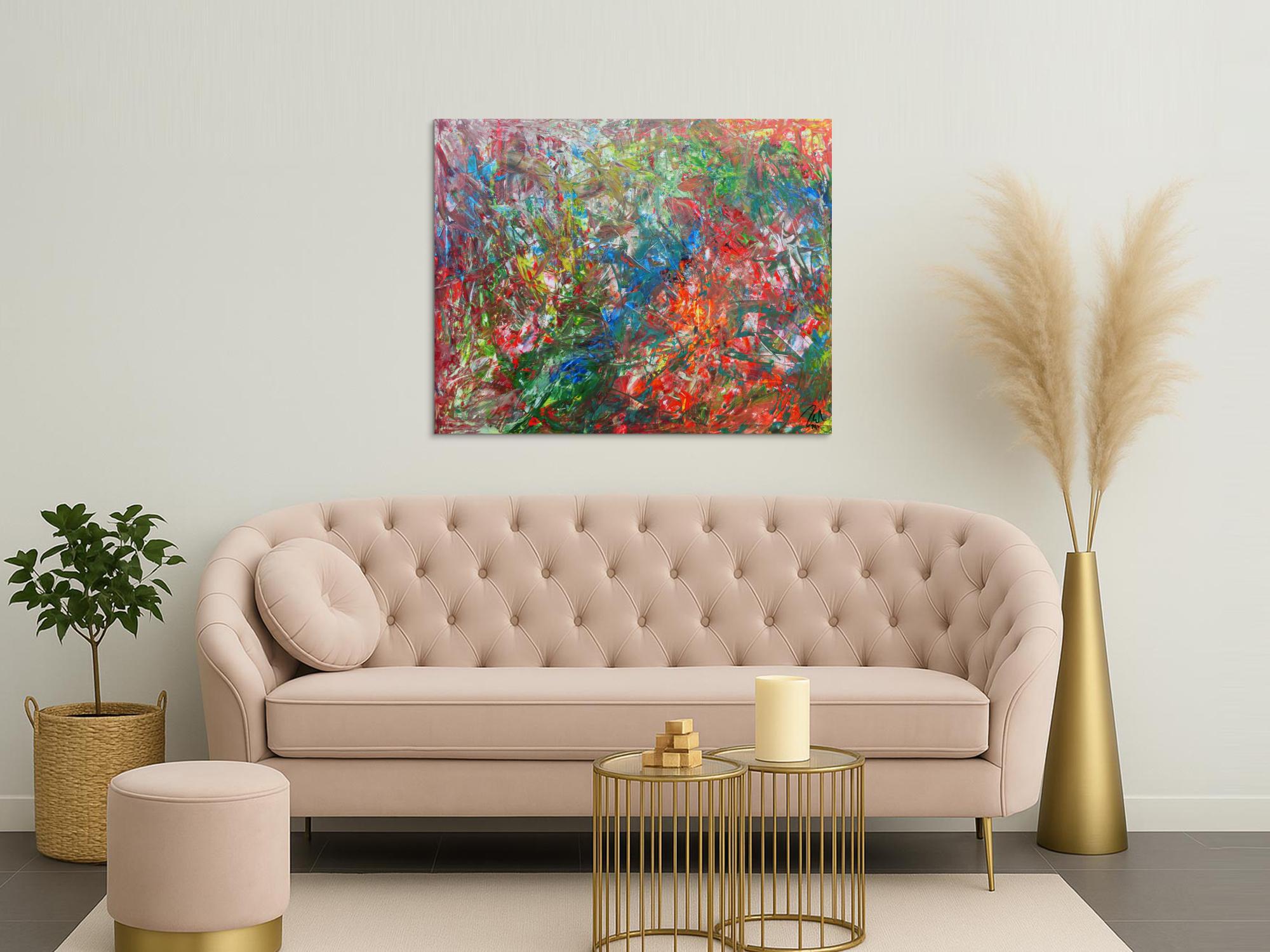 Buntes Acrylbild abstrakt modern viele Farben