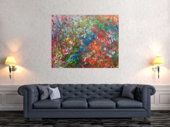 Buntes Acrylbild abstrakt modern viele Farben