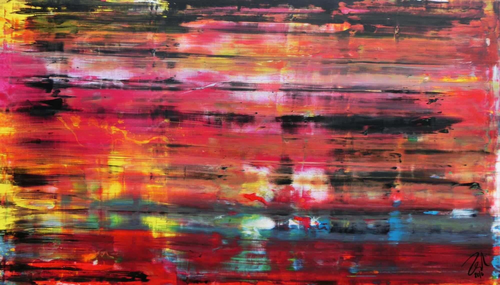 Buntes Acrylgemälde modern abstrakt bunt und farbenfroh