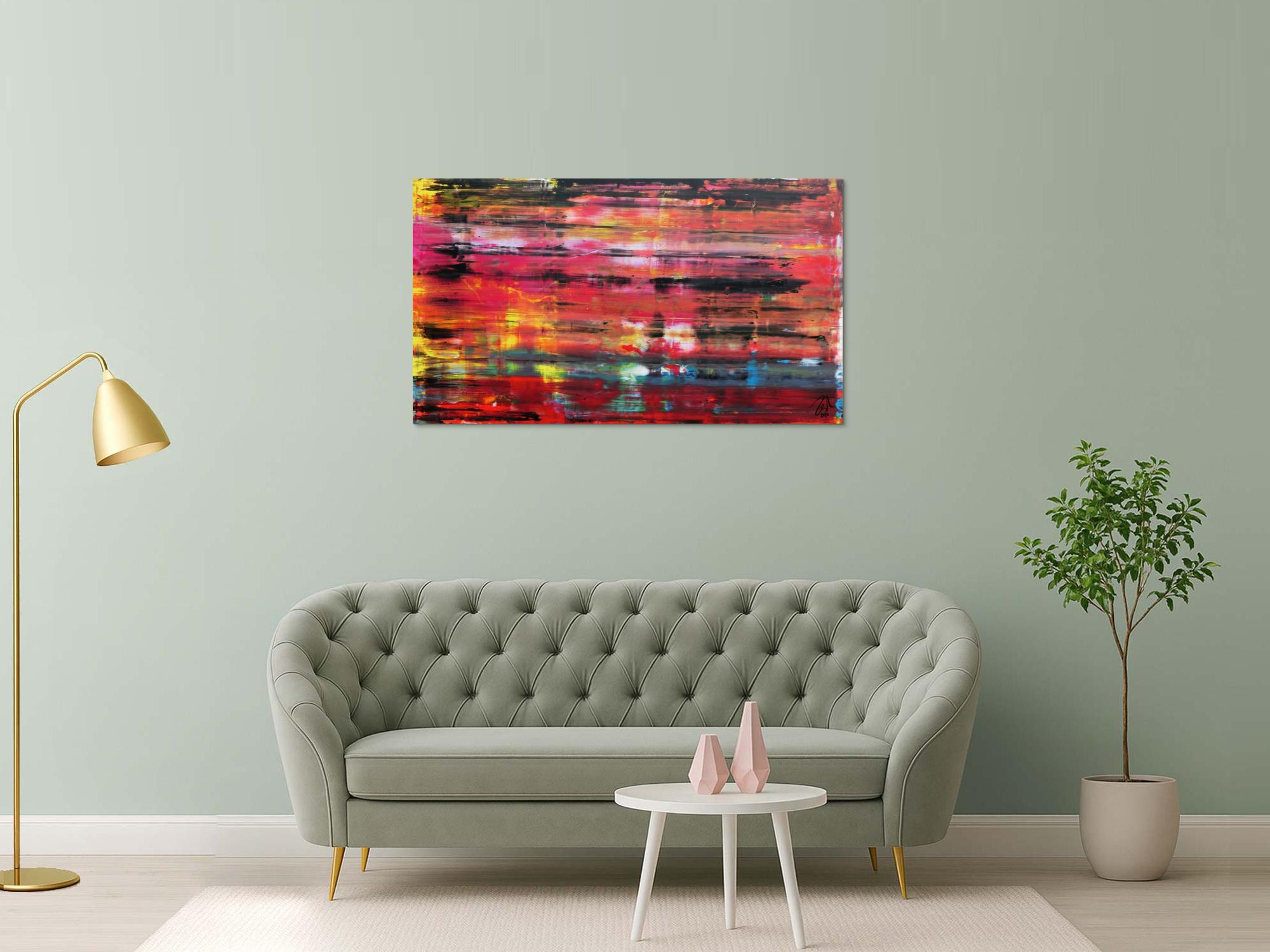 Buntes Acrylgemälde modern abstrakt bunt und farbenfroh