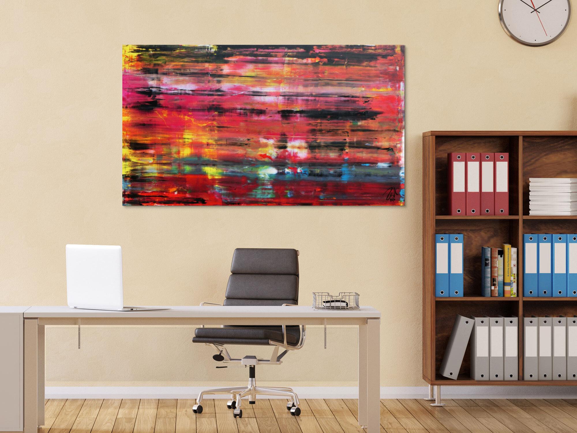 Buntes Acrylgemälde modern abstrakt bunt und farbenfroh