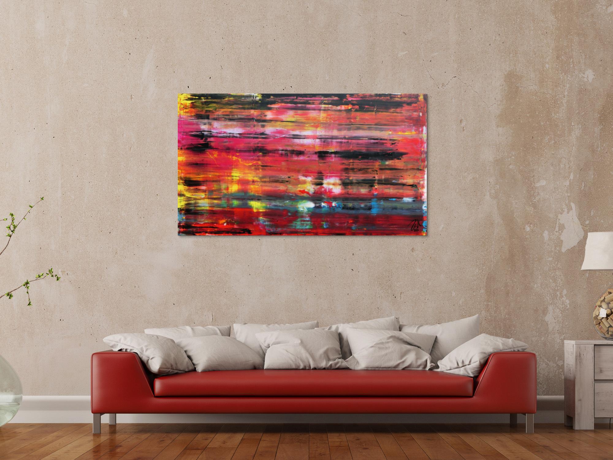 Buntes Acrylgemälde modern abstrakt bunt und farbenfroh