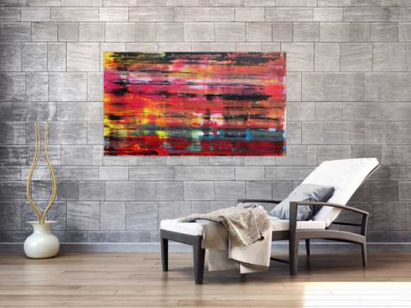 Buntes Acrylgemälde modern abstrakt bunt und farbenfroh