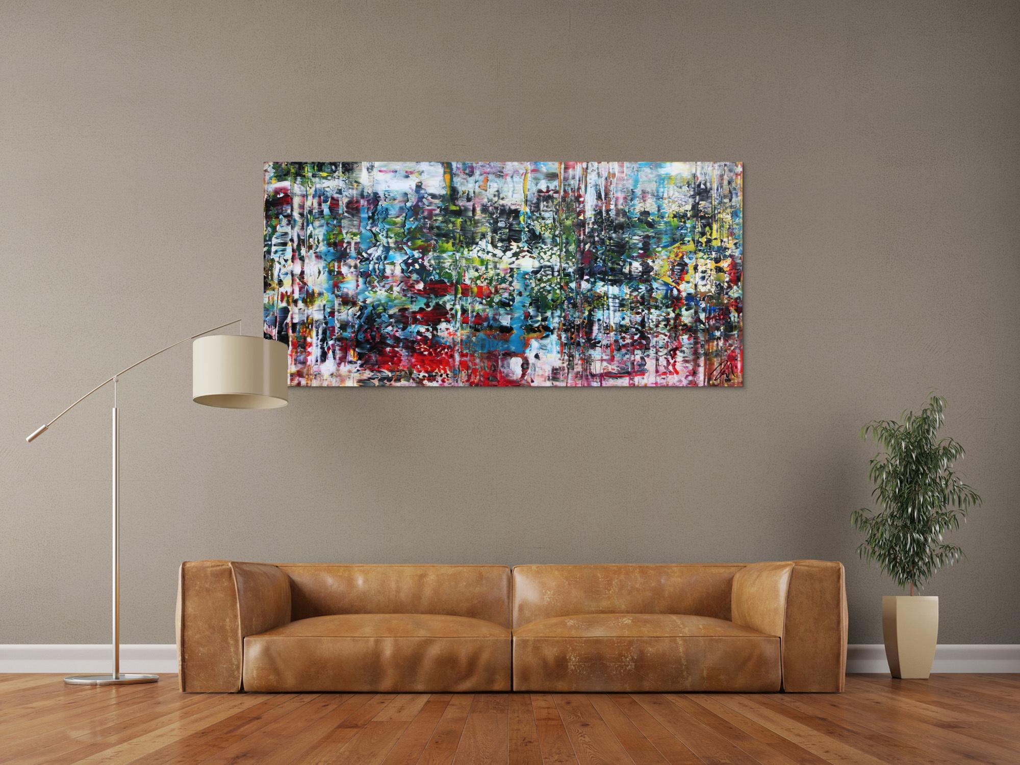 Sehr ausdruckstarkes Acrylgemälde mit Spachteltechnik