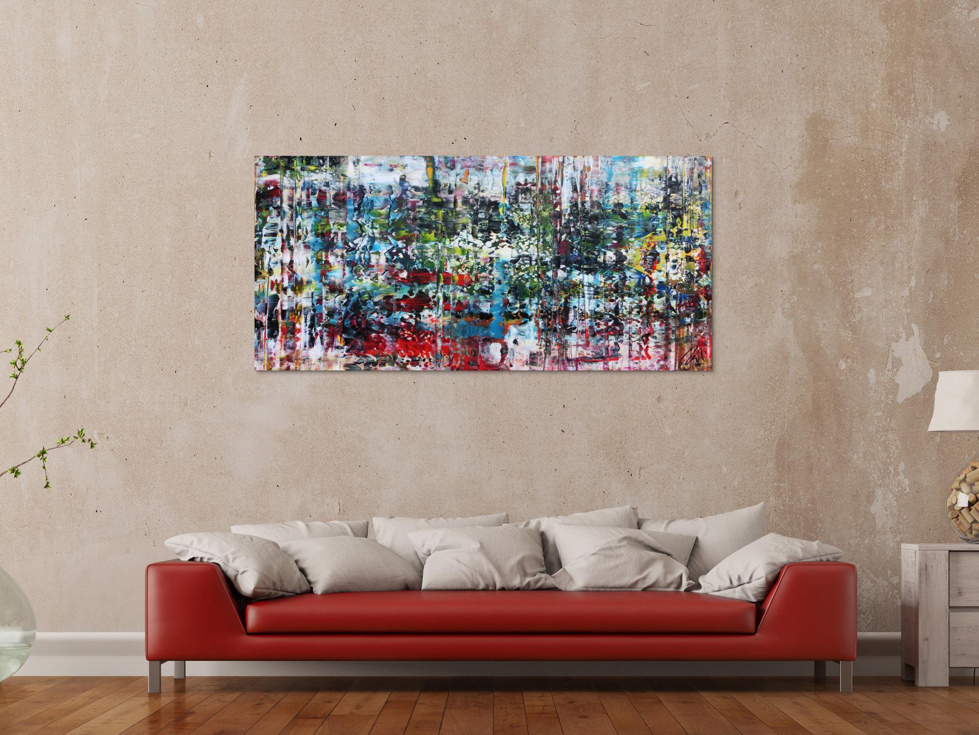 Sehr ausdruckstarkes Acrylgemälde mit Spachteltechnik