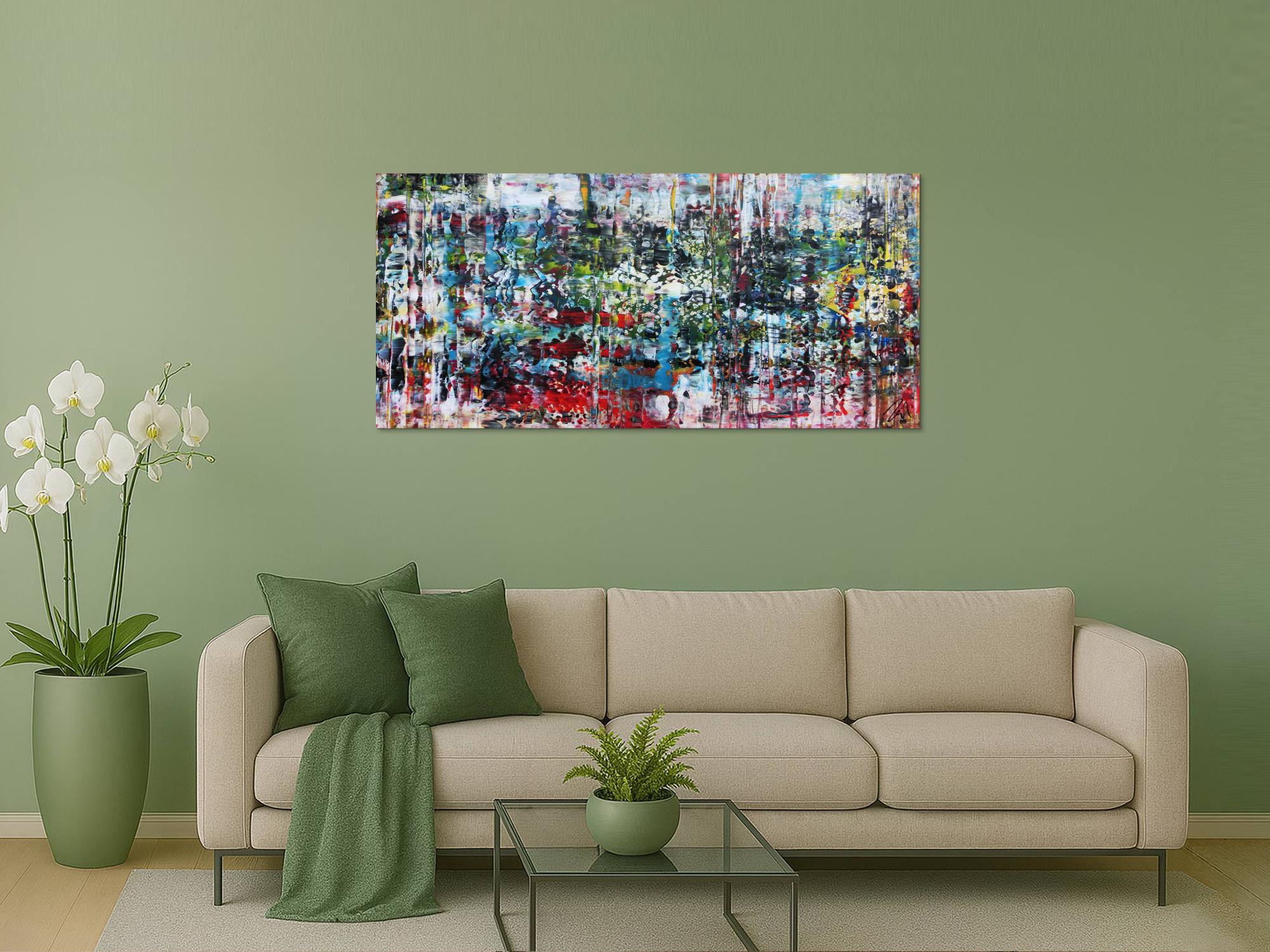 Sehr ausdruckstarkes Acrylgemälde mit Spachteltechnik