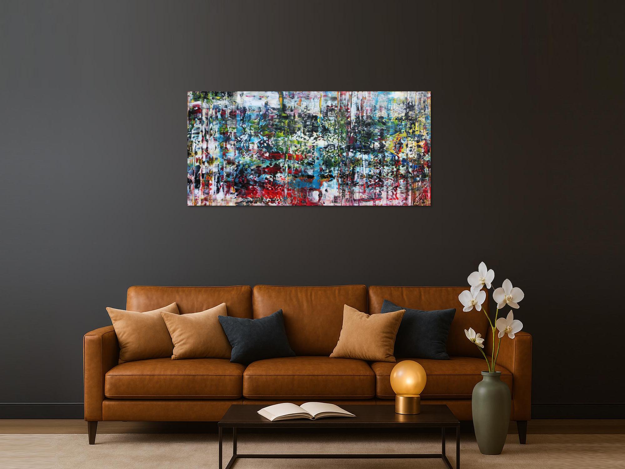 Sehr ausdruckstarkes Acrylgemälde mit Spachteltechnik