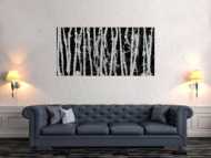 Abstraktes Acrylgemälde in schwarz weiß schlicht modern