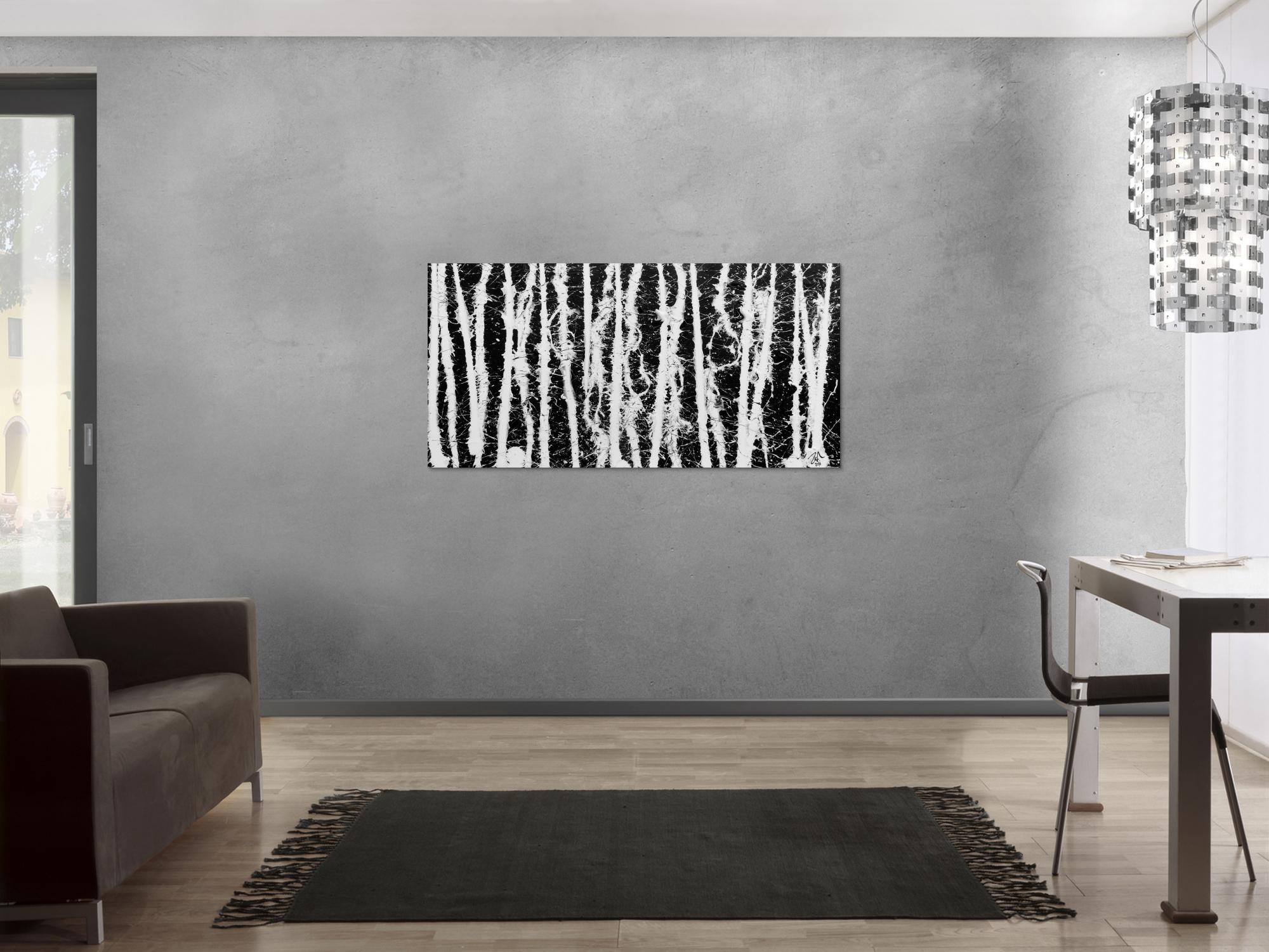 Abstraktes Kunstwerk in Rot und Orange