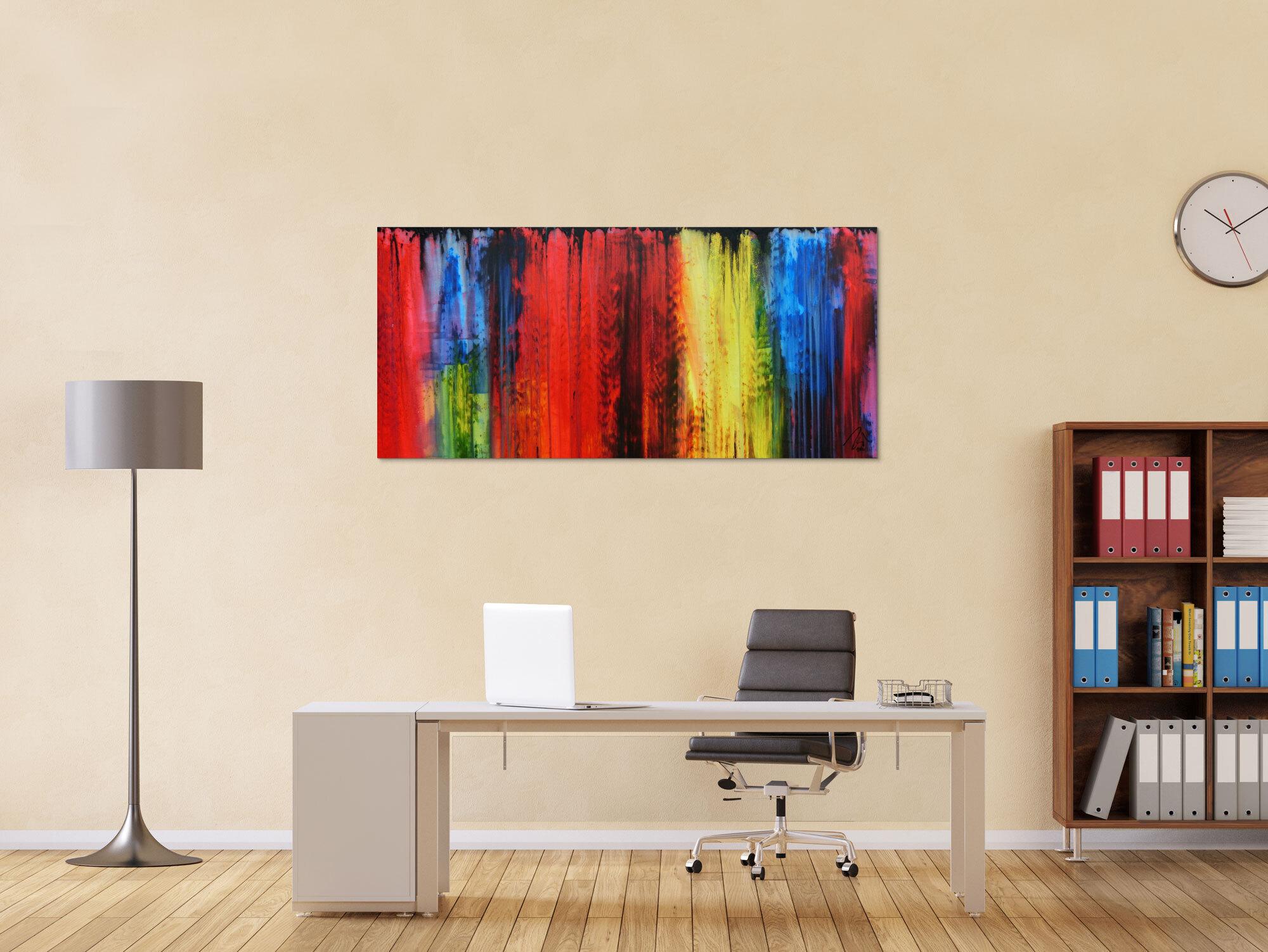 Abstraktes Acrylgemälde bunt modern und farbenfroh