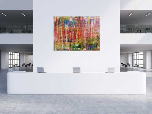 Buntes abstraktes Acrylbild sehr groß modern und zeitgenössisch