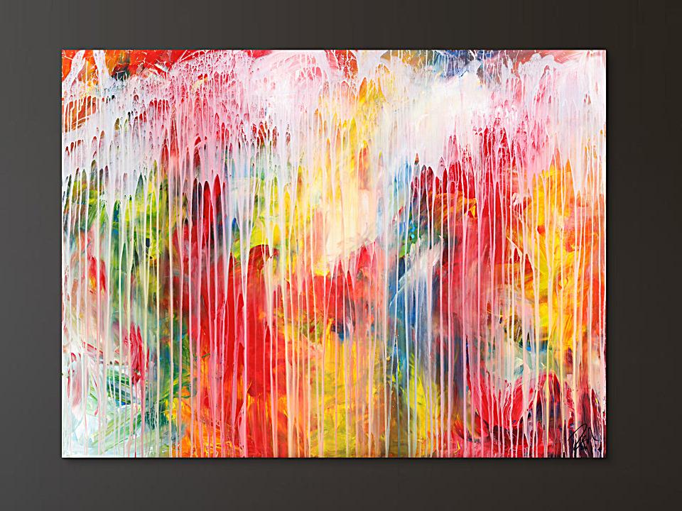 Modernes abstraktes Acrylbild modern mit sehr vielen Farben