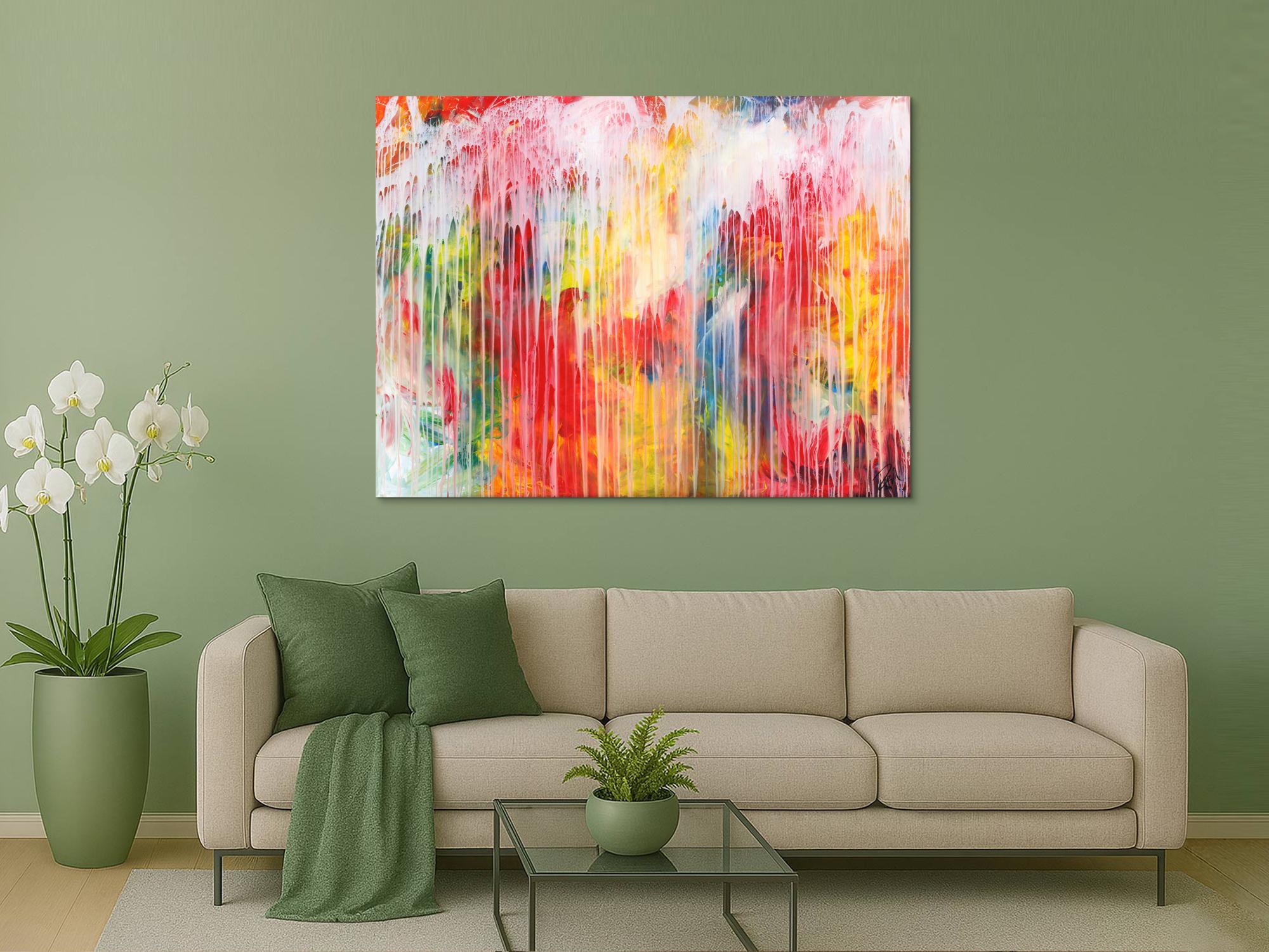 Modernes abstraktes Acrylbild modern mit sehr vielen Farben