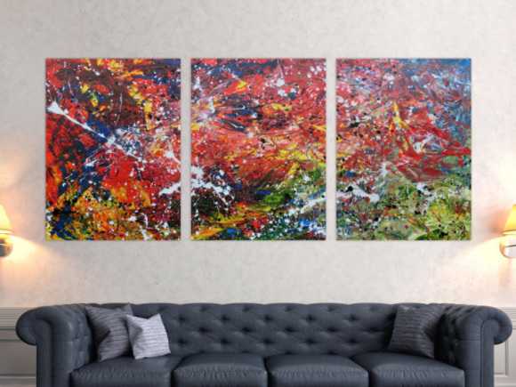 Kunstdruck Ausschnitt erstellen abstraktes Gemälde Nr. 677