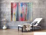 Abstraktes Acrylbild modern schlicht helle Farben
