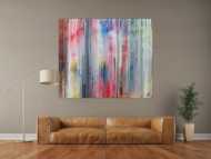 Abstraktes Acrylbild modern schlicht helle Farben