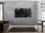 Modernes Acrylgemälde schlicht abstrakt in schwarz weiß