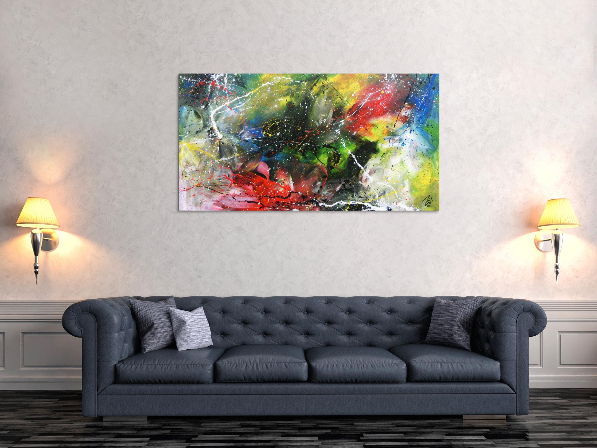 Modernes Acrylbild abstrakt einzigartig und bunt