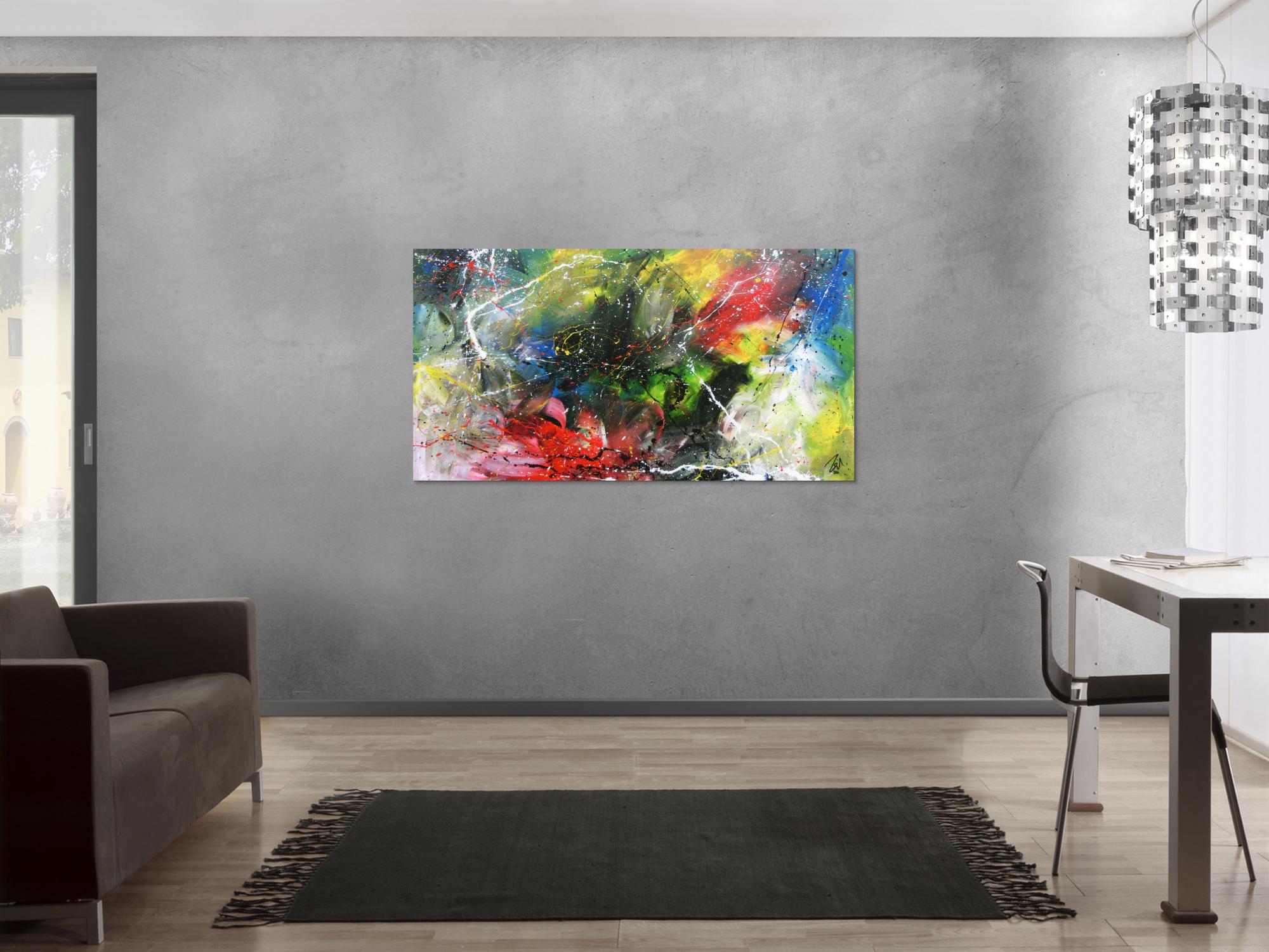 Modernes Acrylbild abstrakt einzigartig und bunt