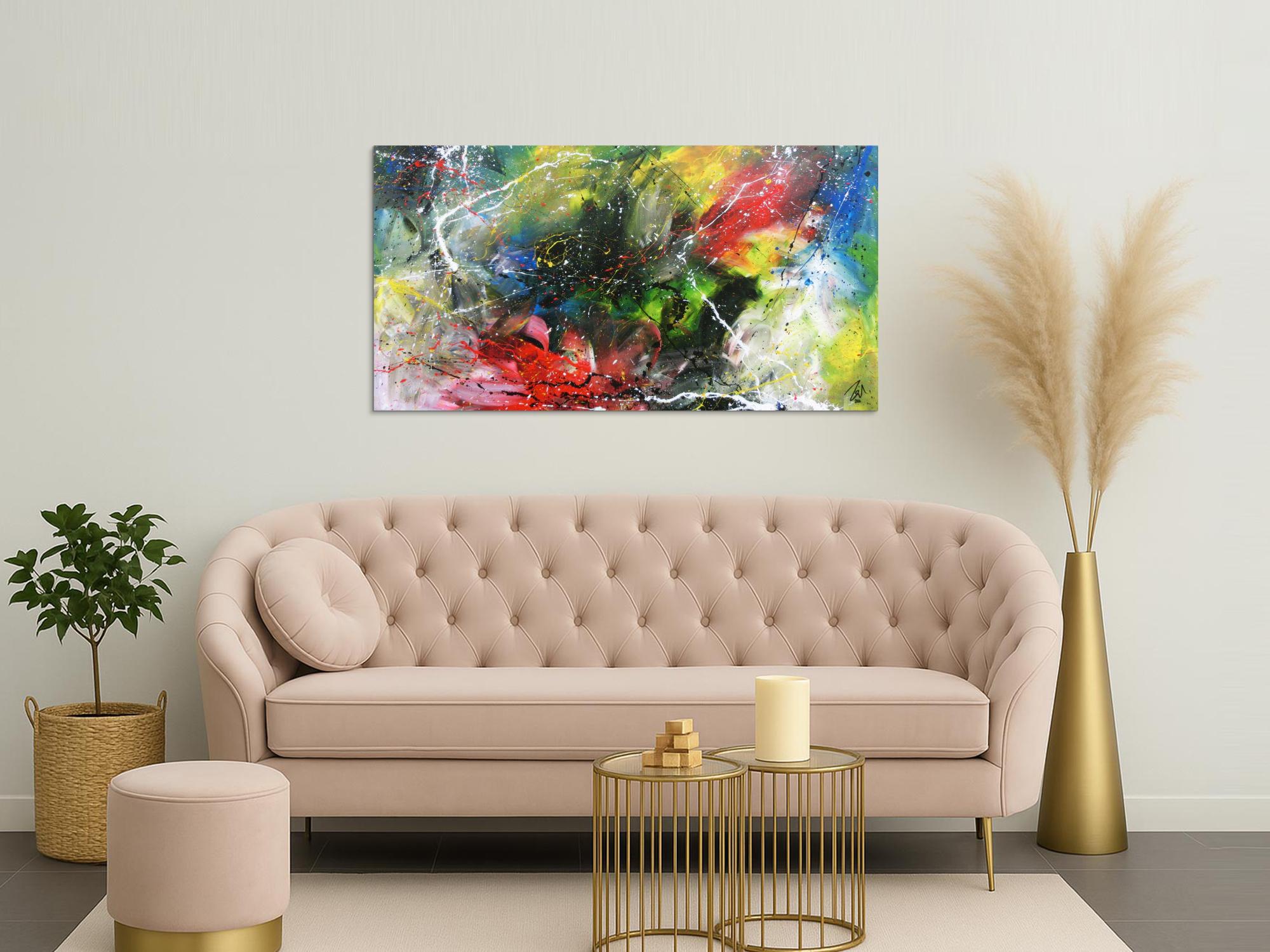 Modernes Acrylbild abstrakt einzigartig und bunt