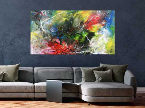 Modernes Acrylbild abstrakt einzigartig und bunt