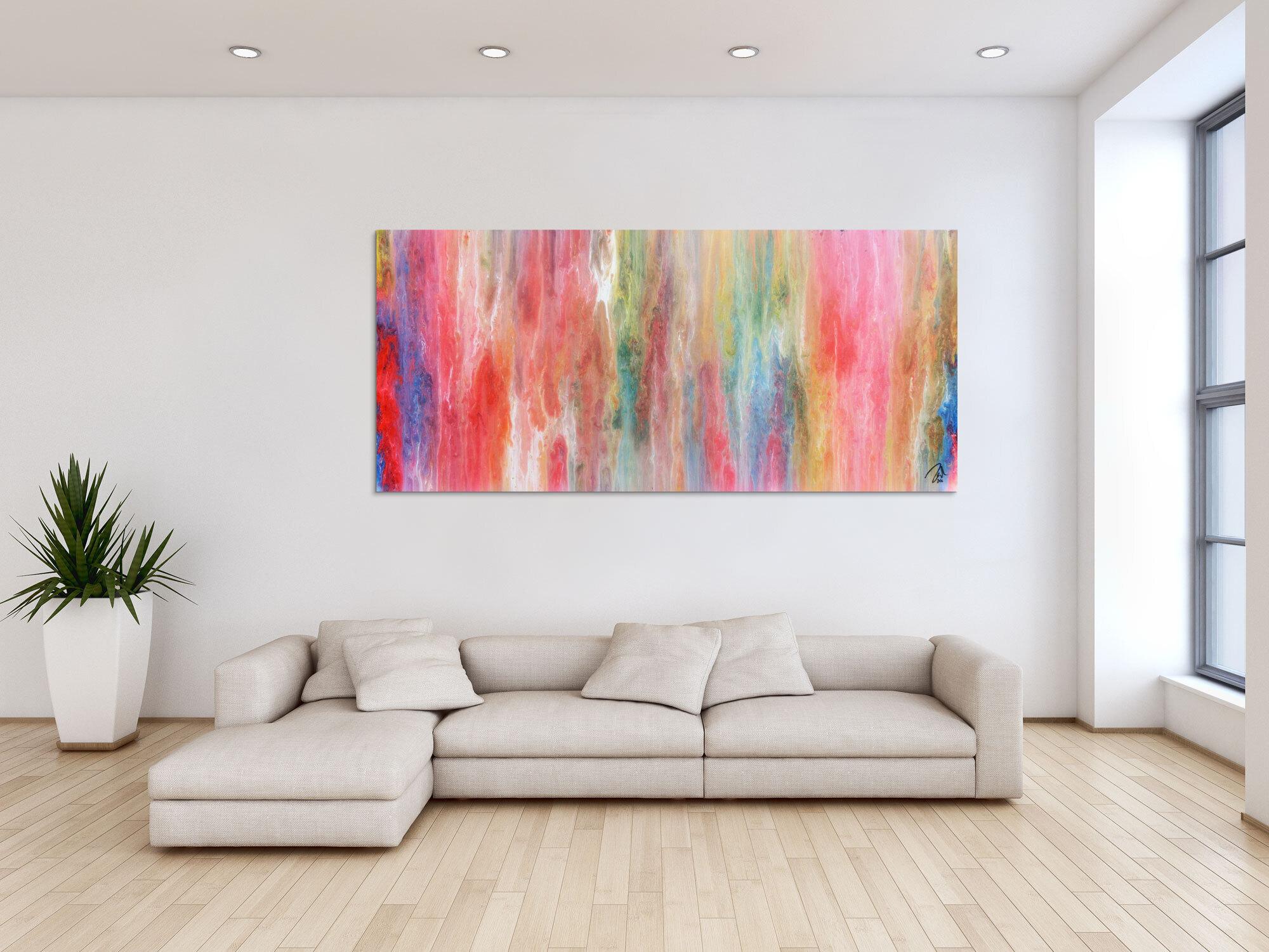 Helles und buntes Acrylgemälde abstrakt sehr modern und freundlich