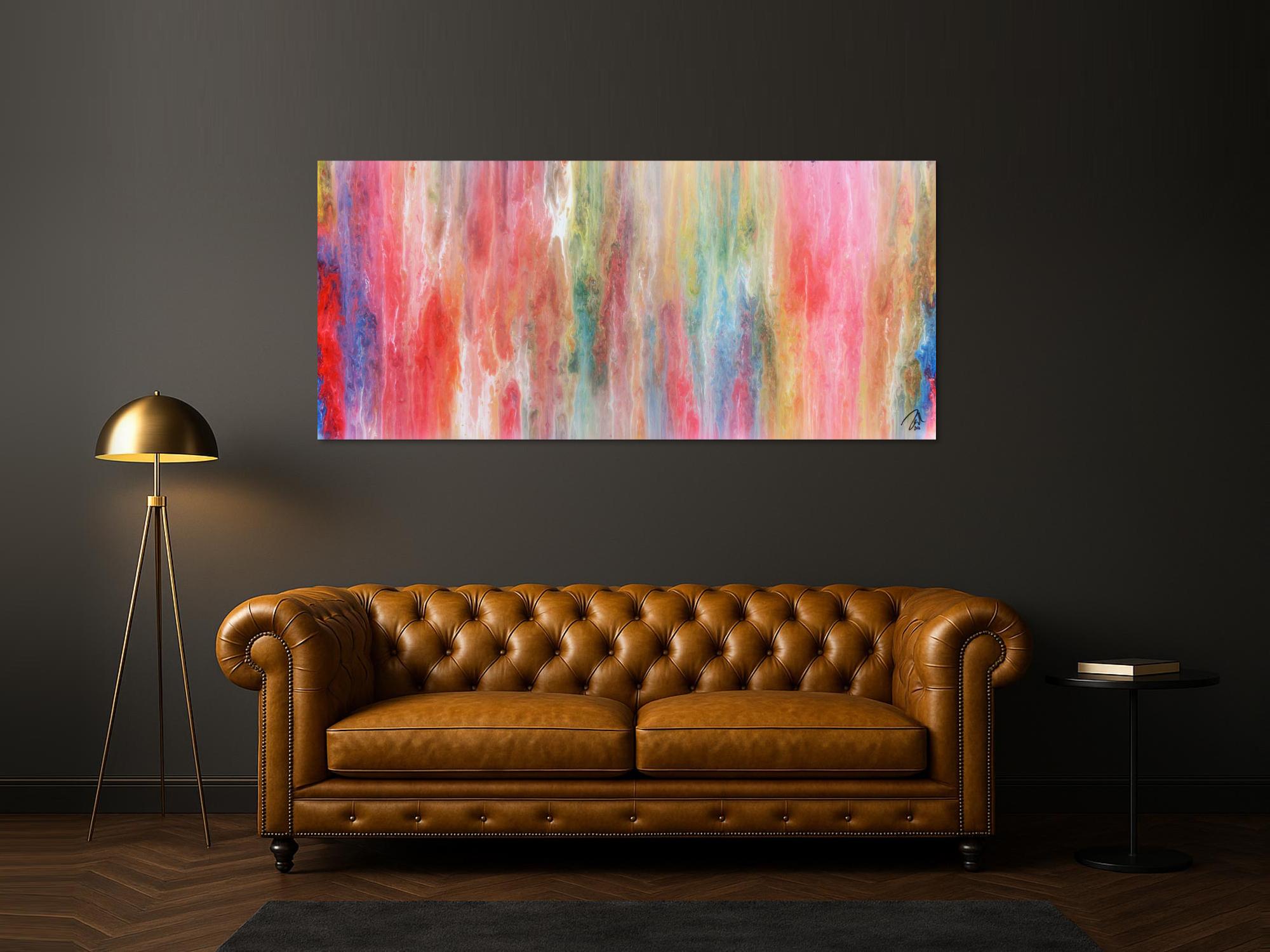 Helles und buntes Acrylgemälde abstrakt sehr modern und freundlich