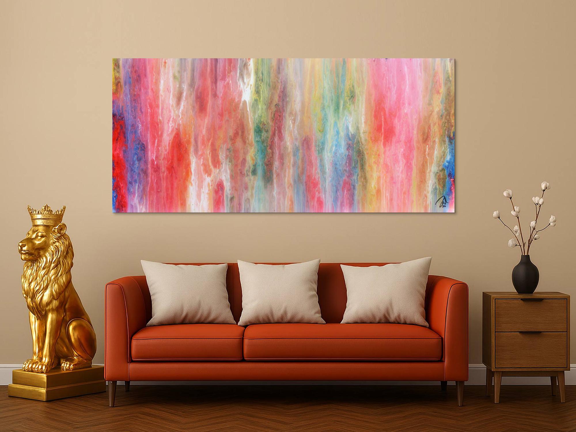 Helles und buntes Acrylgemälde abstrakt sehr modern und freundlich