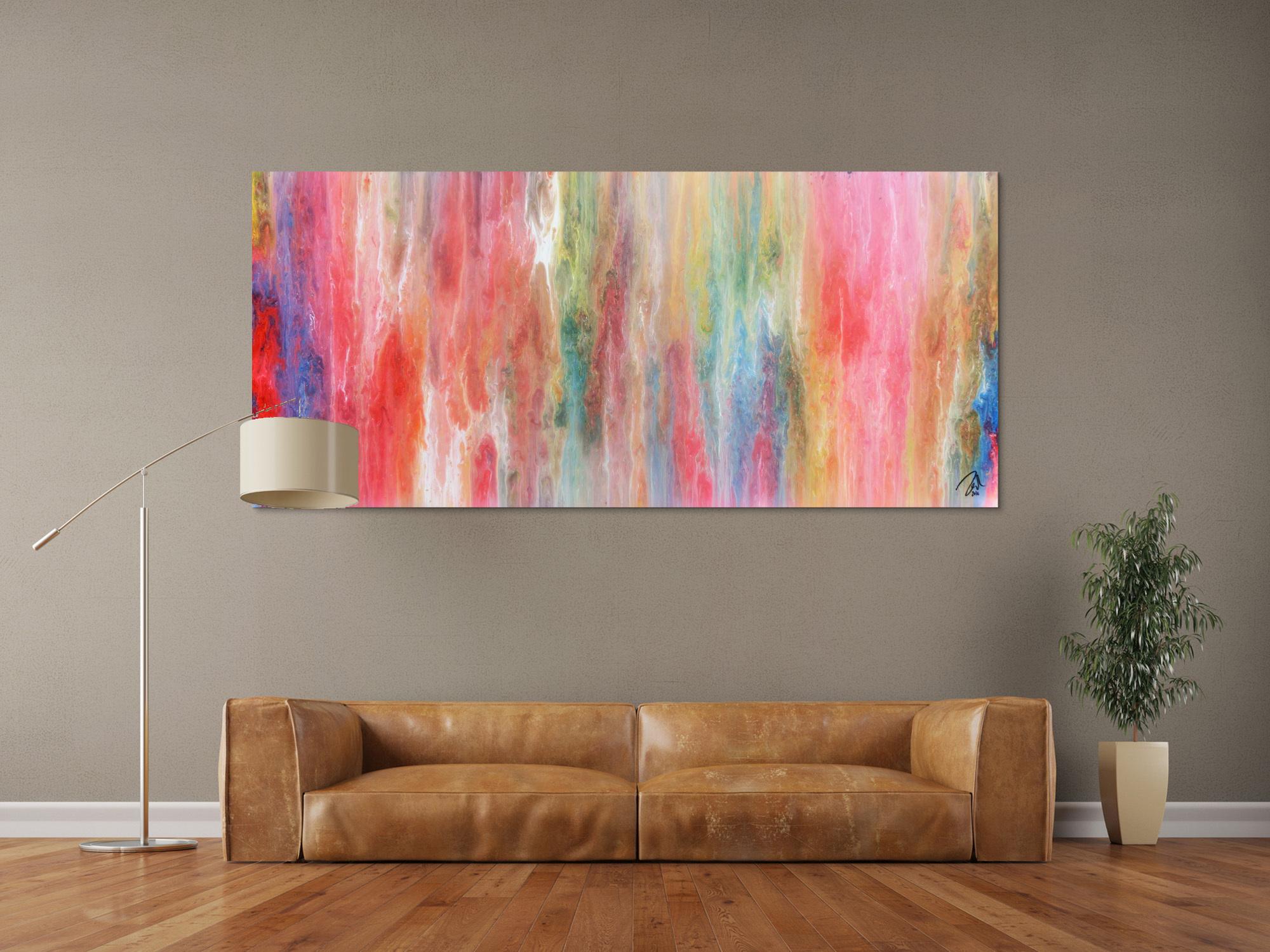 Helles und buntes Acrylgemälde abstrakt sehr modern und freundlich