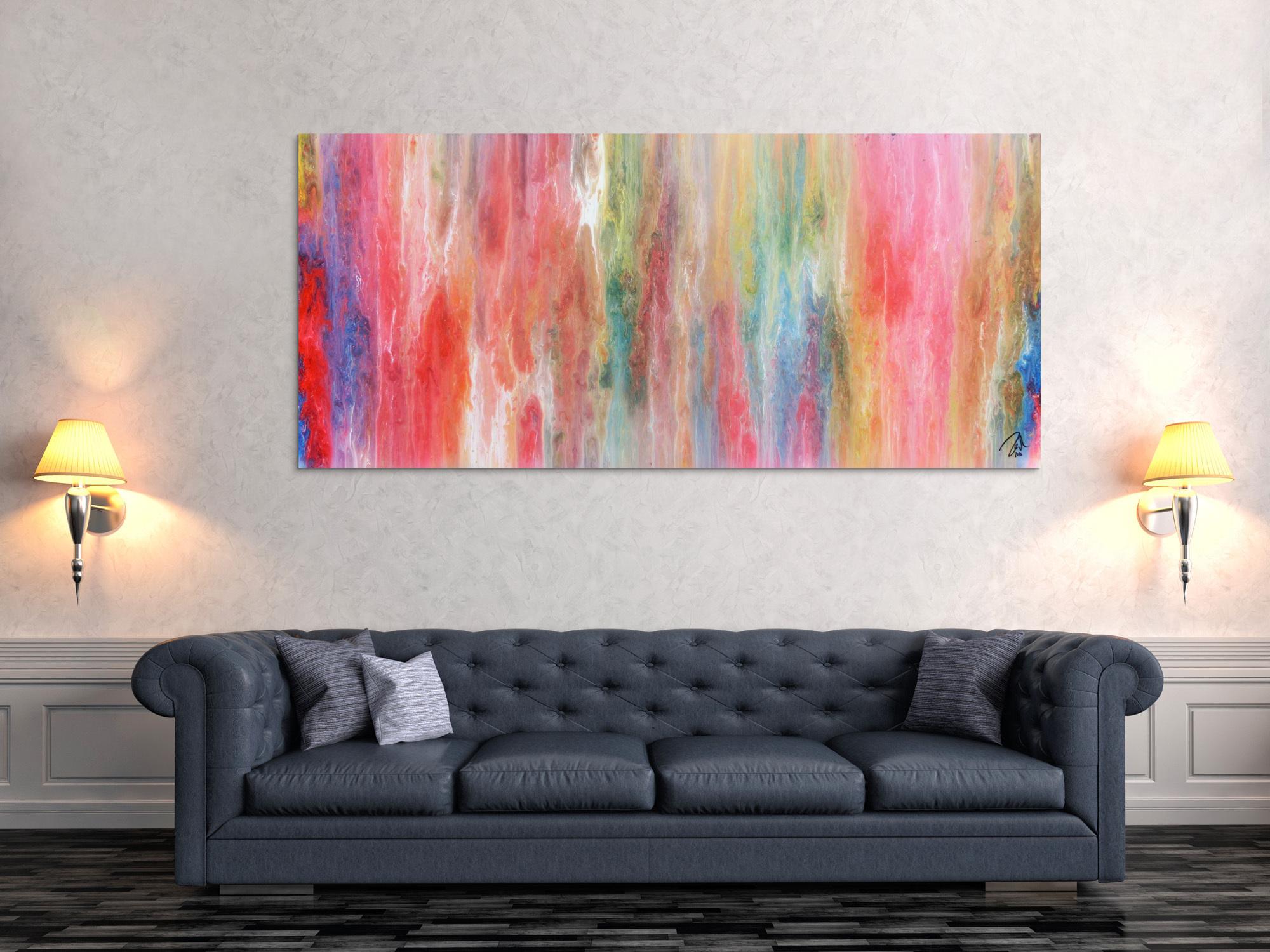 Helles und buntes Acrylgemälde abstrakt sehr modern und freundlich