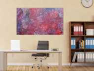 Abstraktes Acrylgemälde modern zeitgenössisch in rotem Farbton