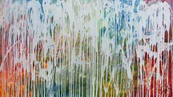 Sehr modernes Acrylgemälde abstrakt viele bunte Farben mit weiß