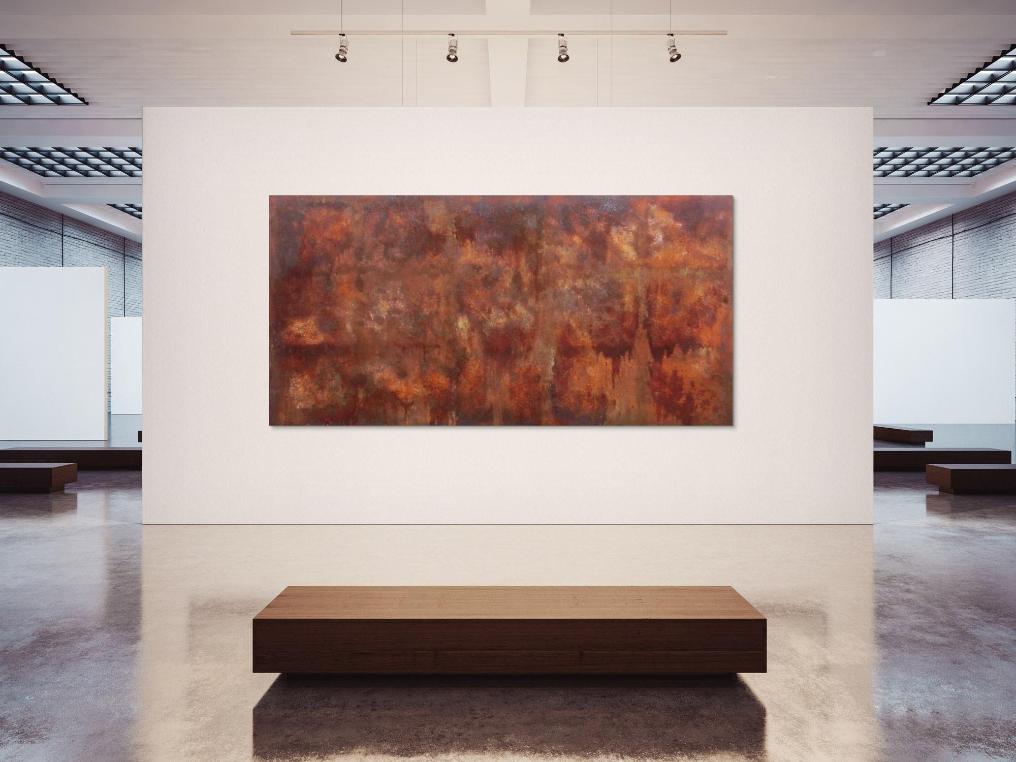 Abstraktes Gemälde aus echten Rost sehr groß modern und zeitgenössisch