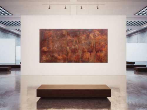 Abstraktes Gemälde aus echten Rost sehr groß modern und zeitgenössisch