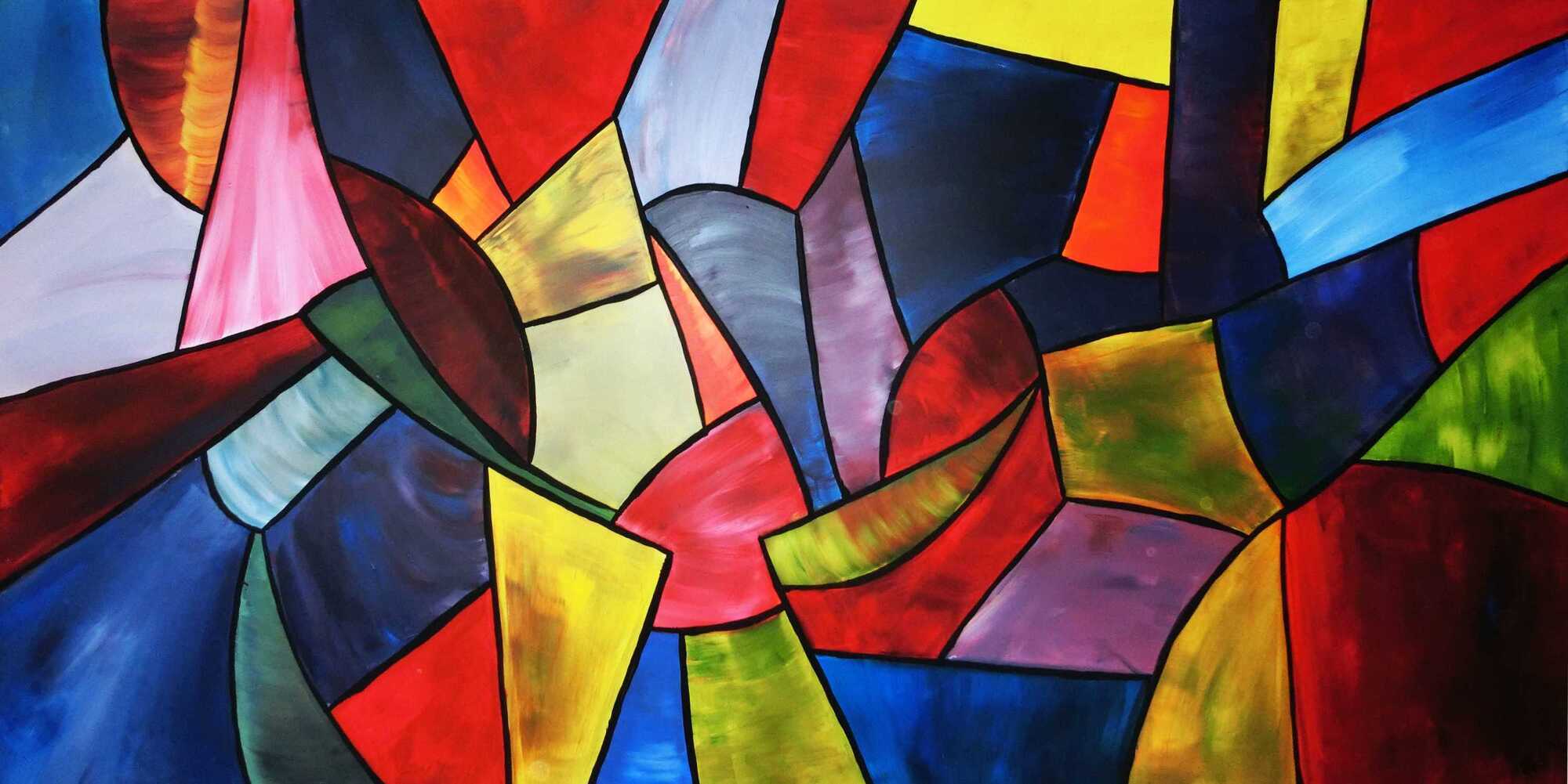 Buntes Acrylbild im modernen Stil