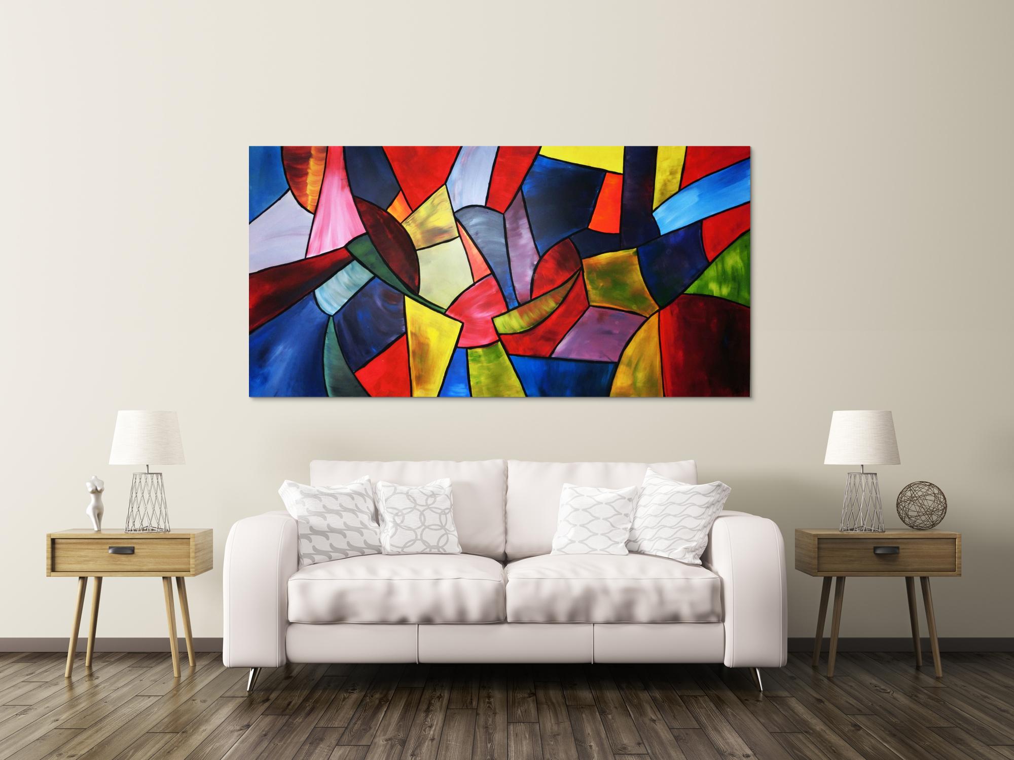 Buntes Acrylbild im modernen Stil