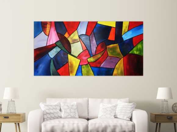 Kunstdruck Ausschnitt erstellen abstraktes Gemälde Nr. 73