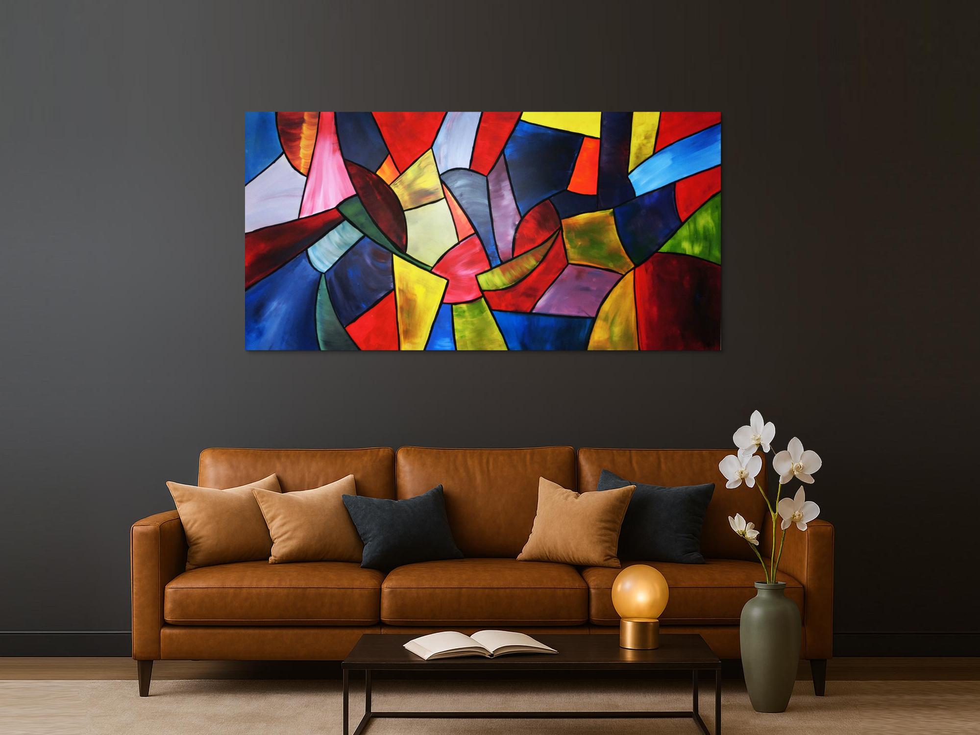 Buntes Acrylbild im modernen Stil