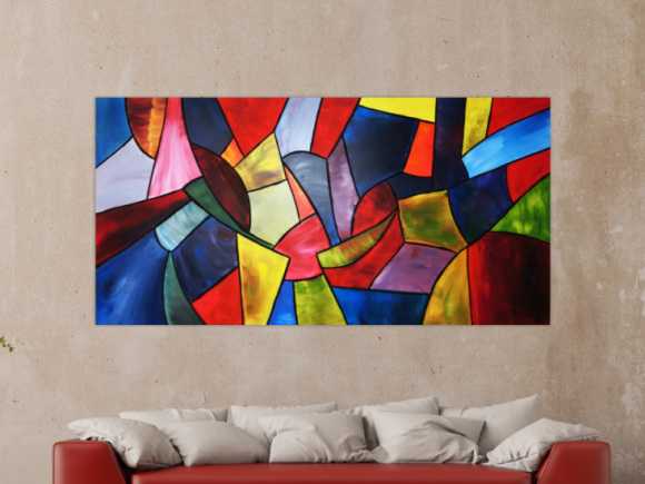 Buntes Acrylbild im modernen Stil