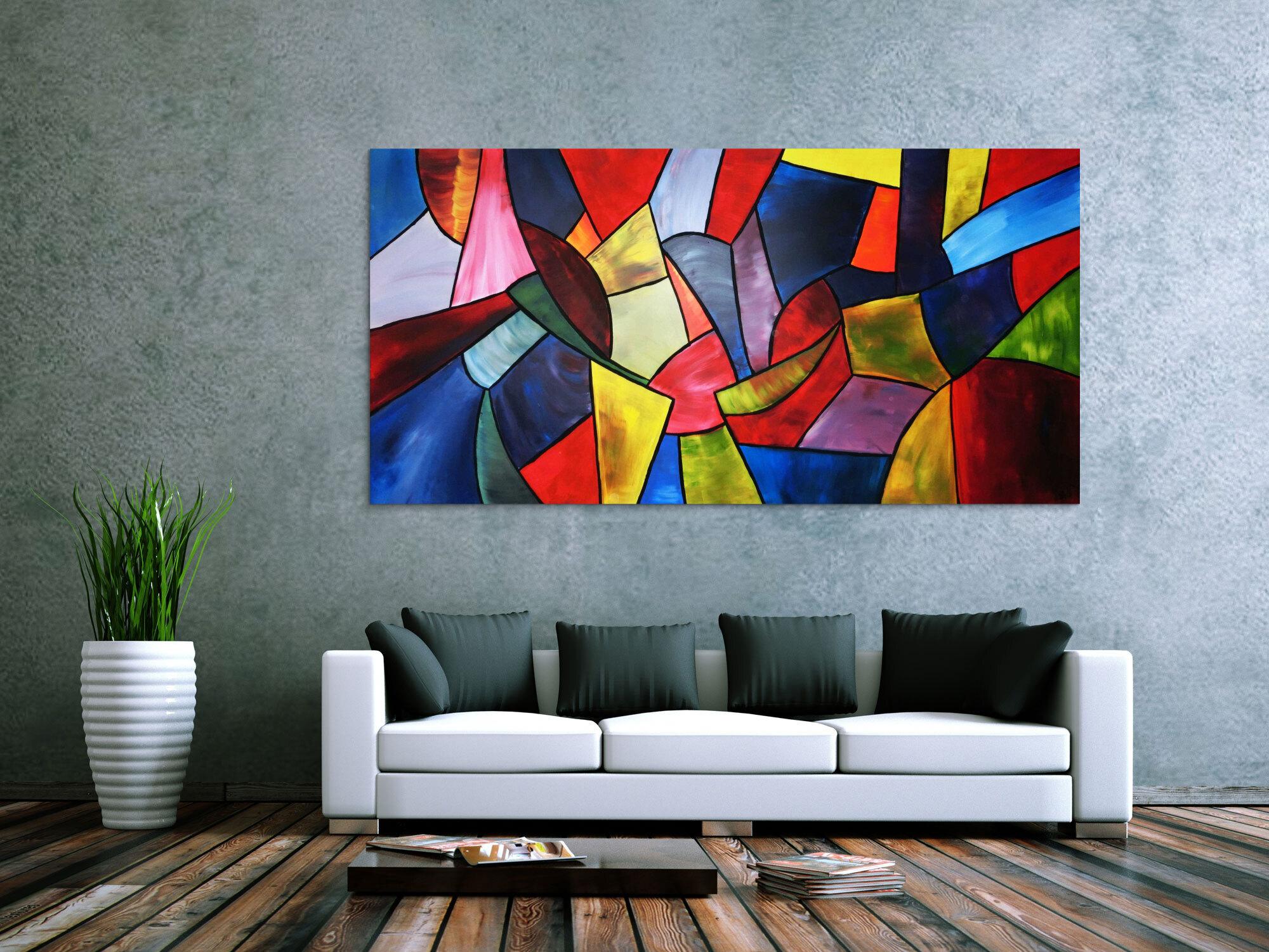 Buntes Acrylbild im modernen Stil