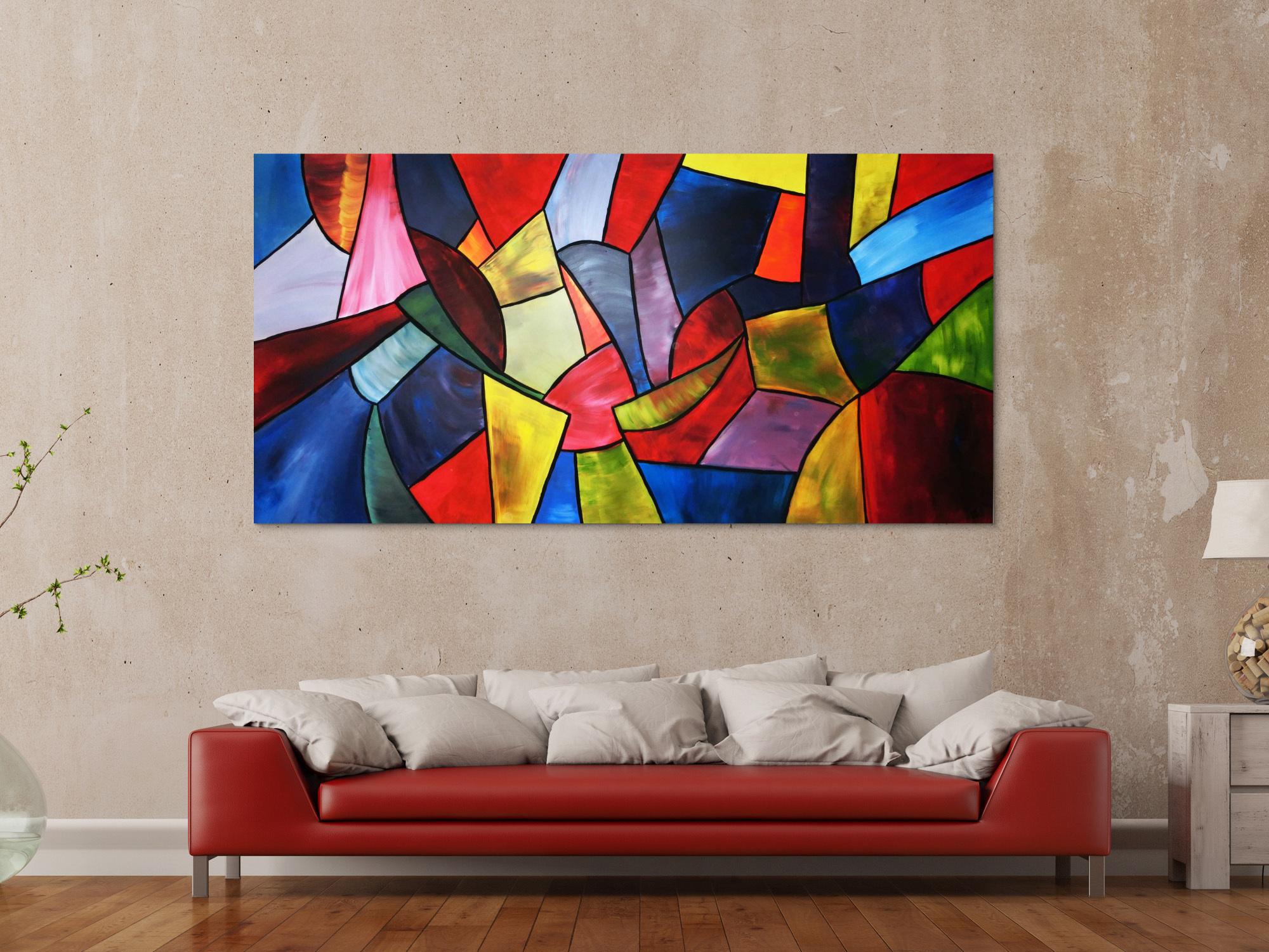 Buntes Acrylbild im modernen Stil
