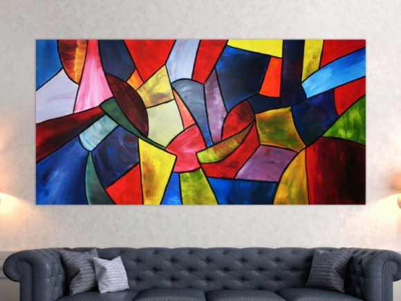 Kunstdruck Ausschnitt erstellen abstraktes Gemälde Nr. 73