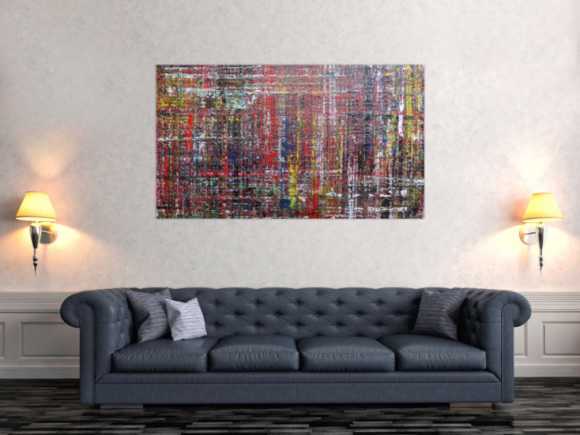 Modernes abstraktes Acrylbild sehr bunt mit Spachteltechnik