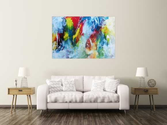 Modernes buntes Acrylbild abstrakt modern viele Farben