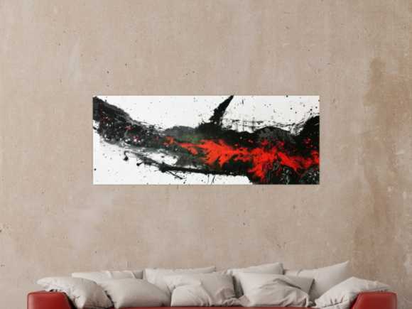 Modernes Acrylbild in schwarz/weiß/rot