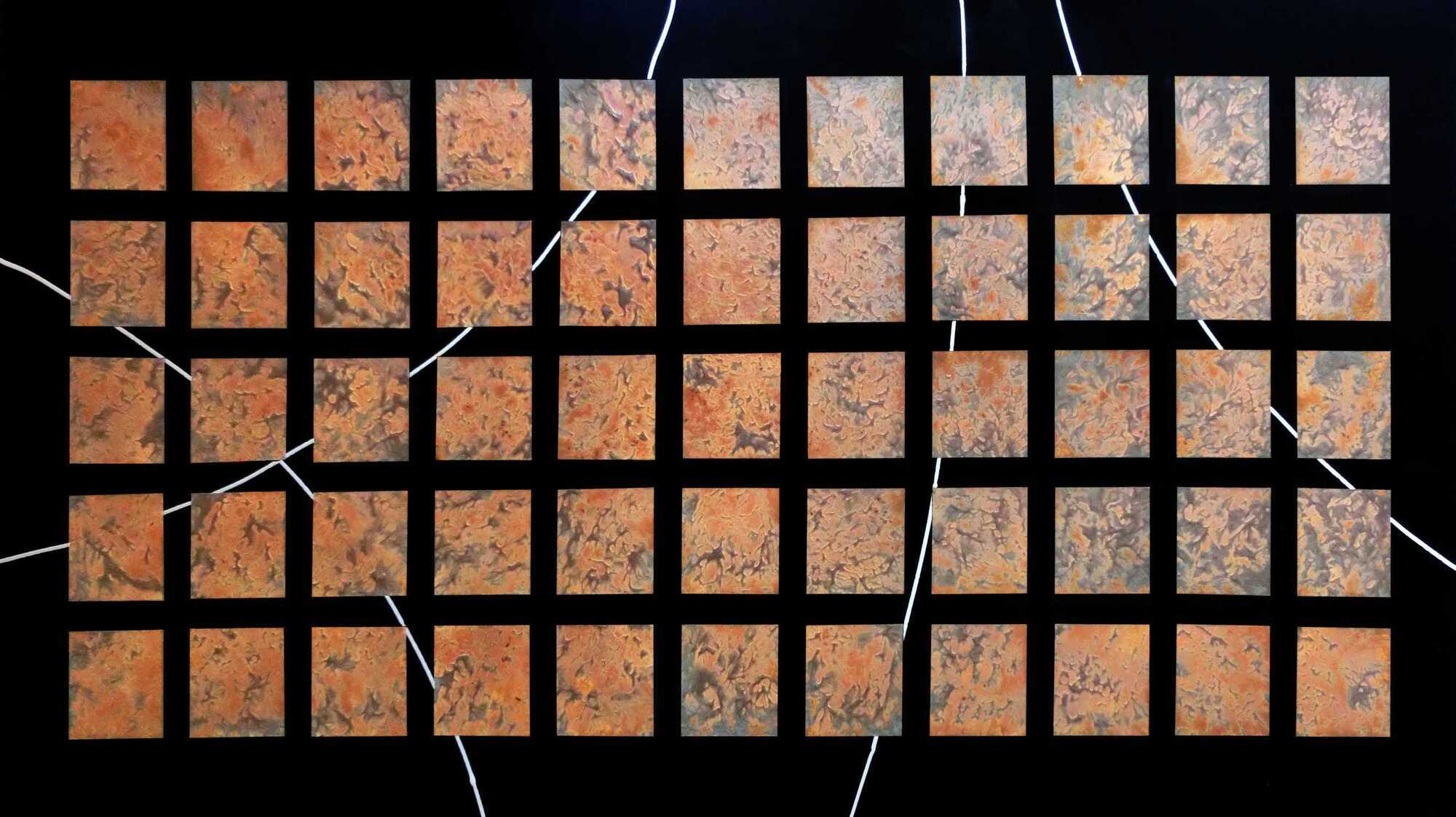 Acrylbild aus echtem Rost