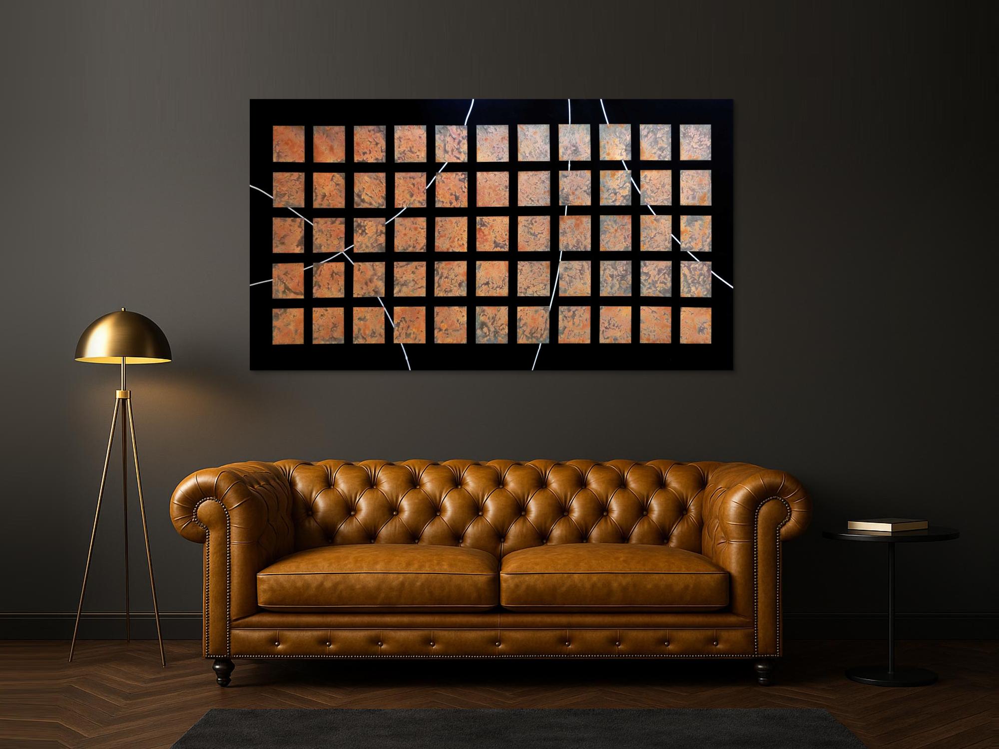 Acrylbild aus echtem Rost