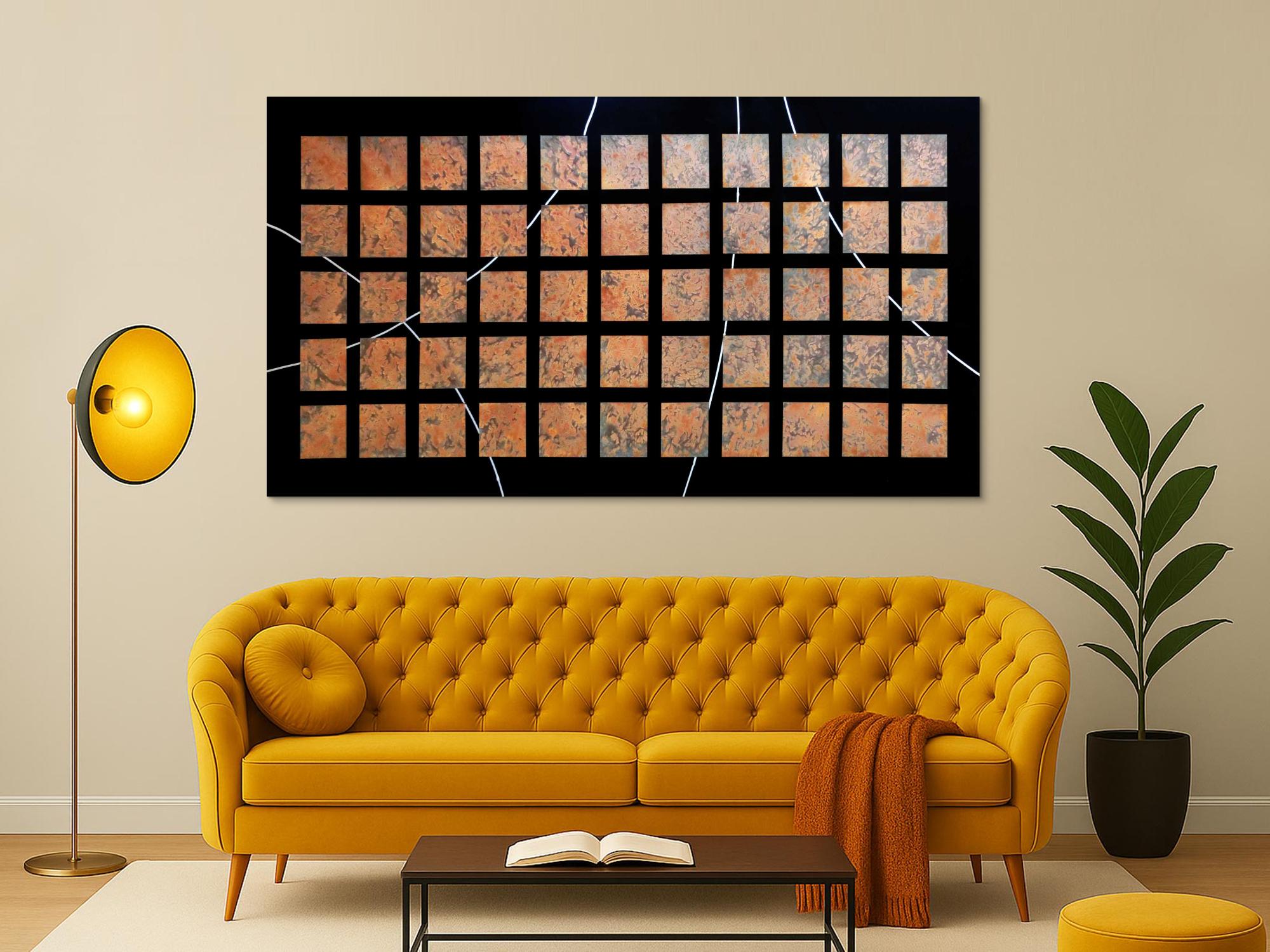 Acrylbild aus echtem Rost