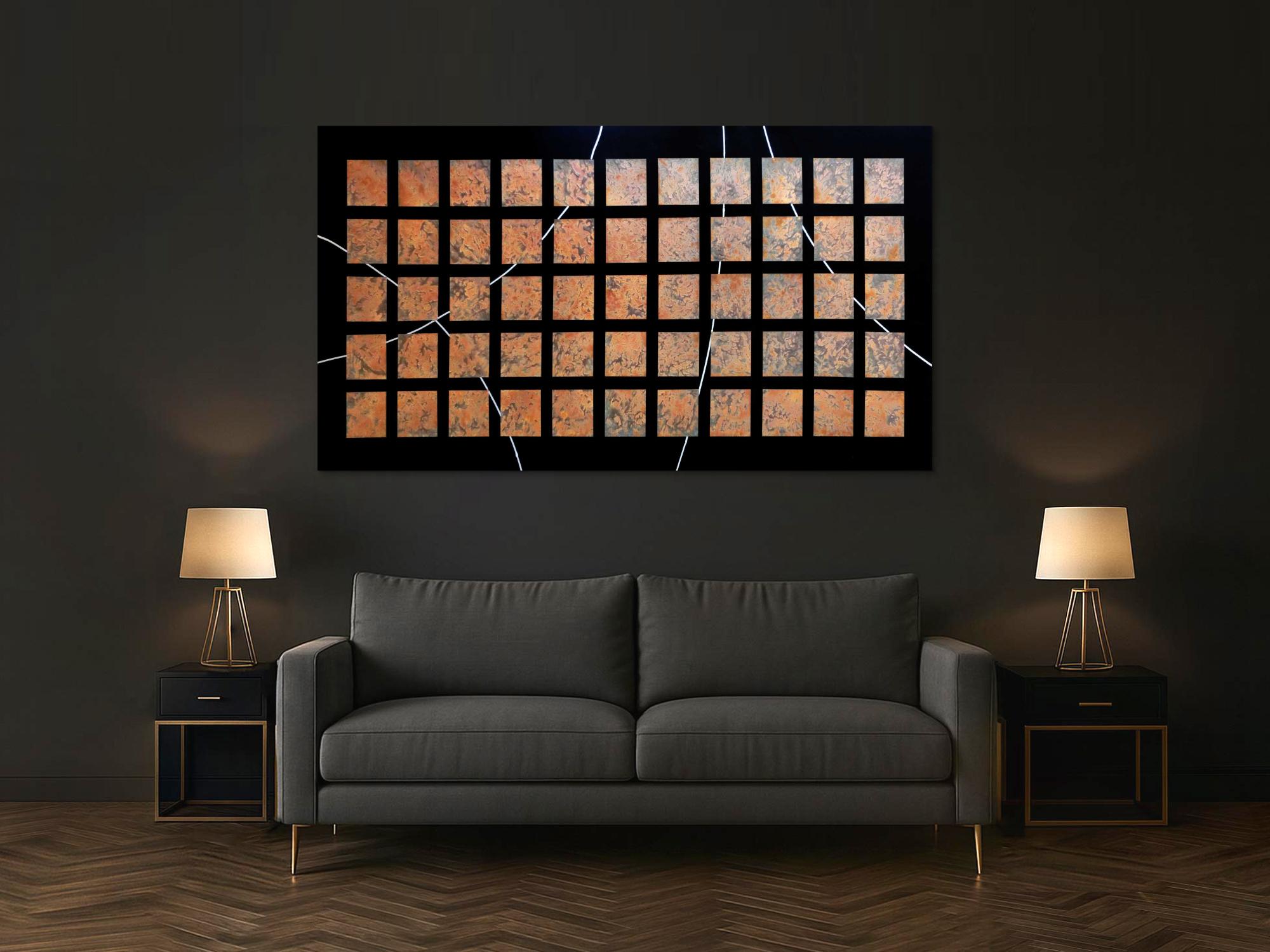 Acrylbild aus echtem Rost